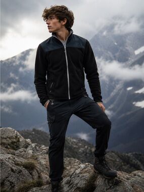 Prince & Fox Fleece Zip Up Jacket Fleece Colorblock XS Gorpcore